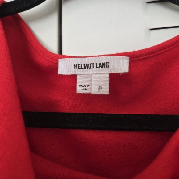 Helmut Lang 100% Wool Asymmetrical Jersey Mini Dress Cowl Bodycon Sheath Size P - Picture 6 of 10